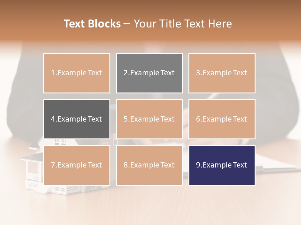 Wooden Credit Business Man PowerPoint Template