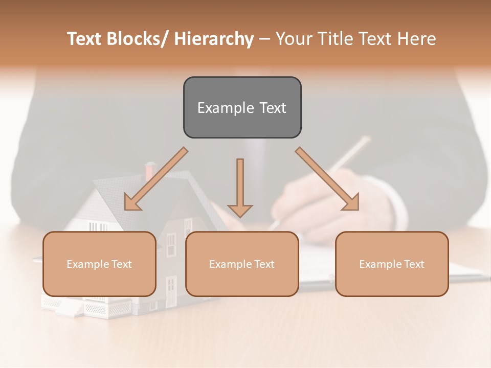 Wooden Credit Business Man PowerPoint Template