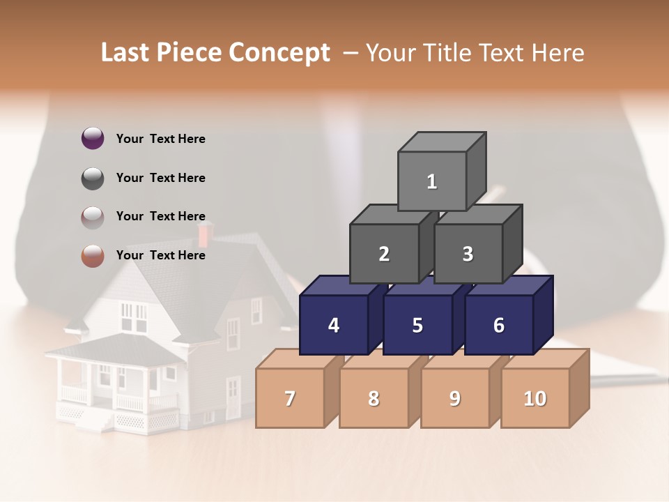 Wooden Credit Business Man PowerPoint Template