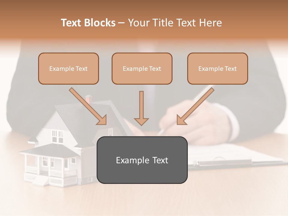 Wooden Credit Business Man PowerPoint Template