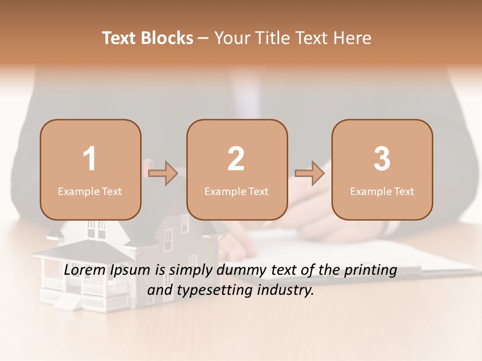 Wooden Credit Business Man PowerPoint Template