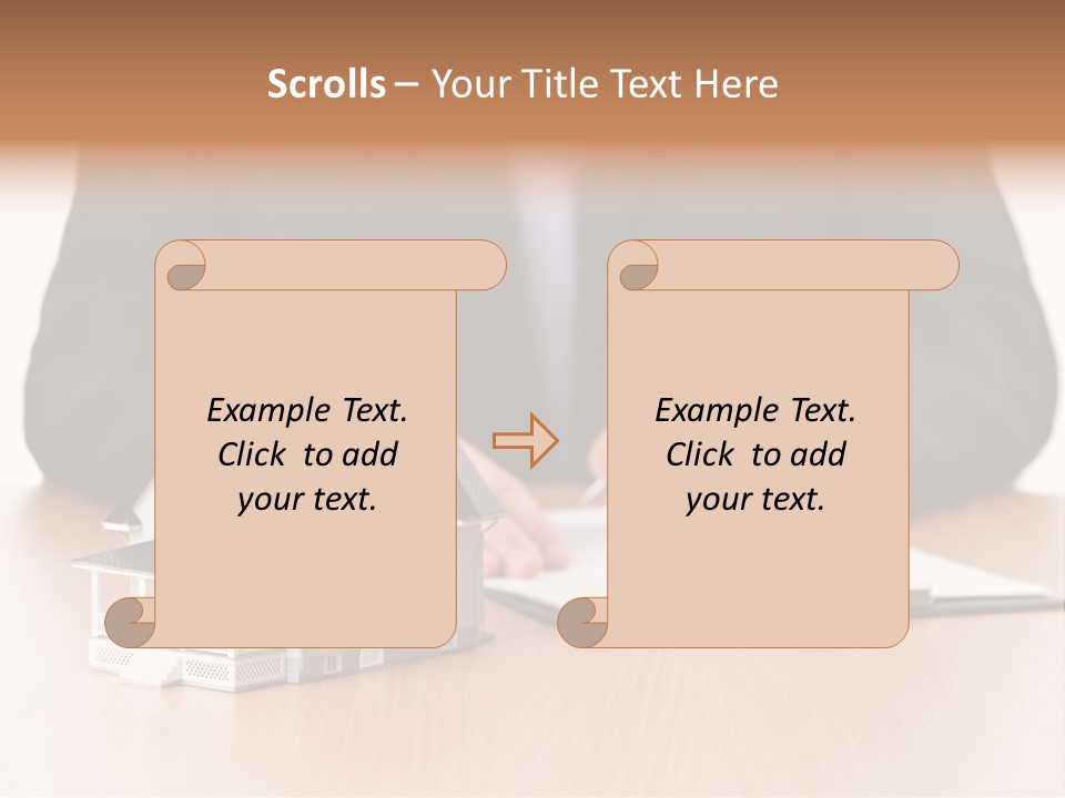 Wooden Credit Business Man PowerPoint Template