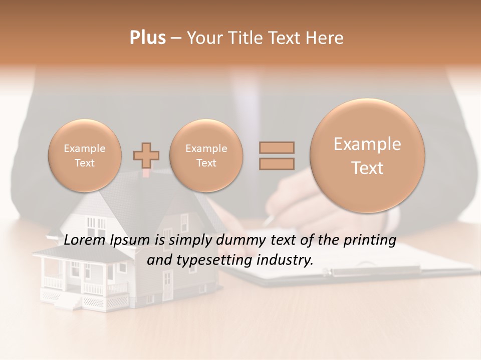 Wooden Credit Business Man PowerPoint Template
