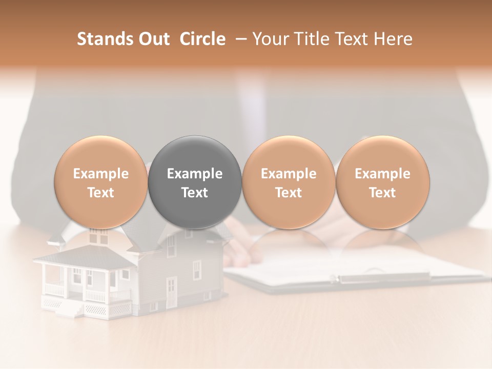 Wooden Credit Business Man PowerPoint Template