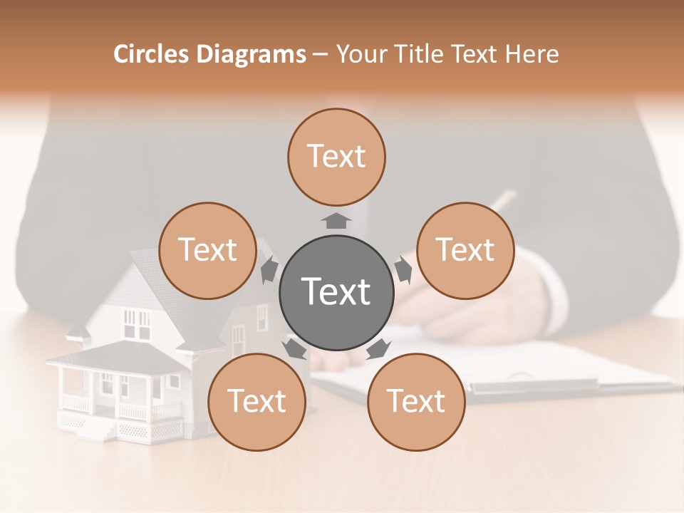 Wooden Credit Business Man PowerPoint Template