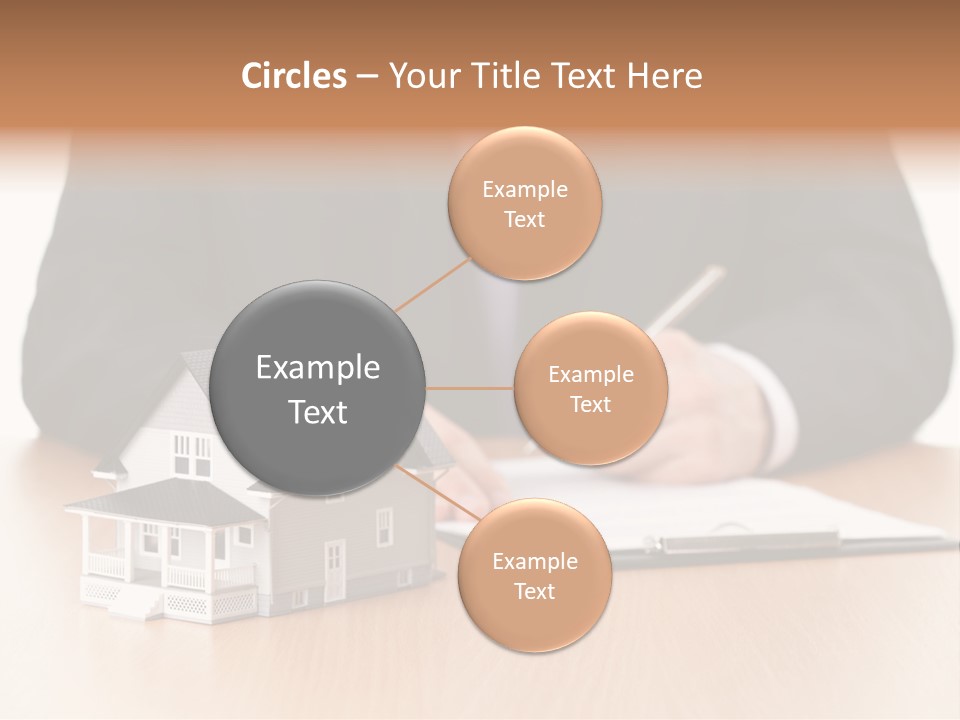 Wooden Credit Business Man PowerPoint Template