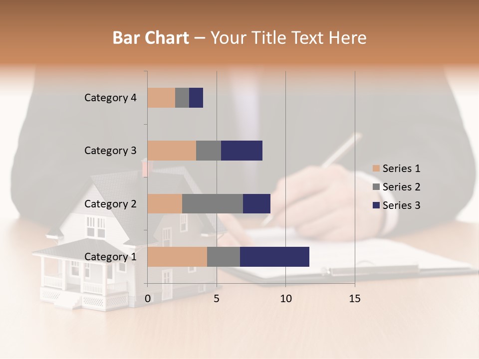 Wooden Credit Business Man PowerPoint Template