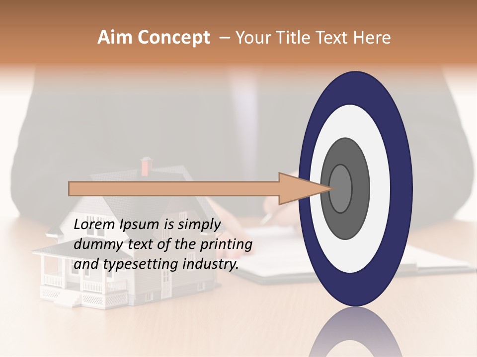 Wooden Credit Business Man PowerPoint Template