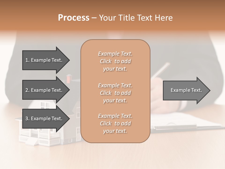 Wooden Credit Business Man PowerPoint Template