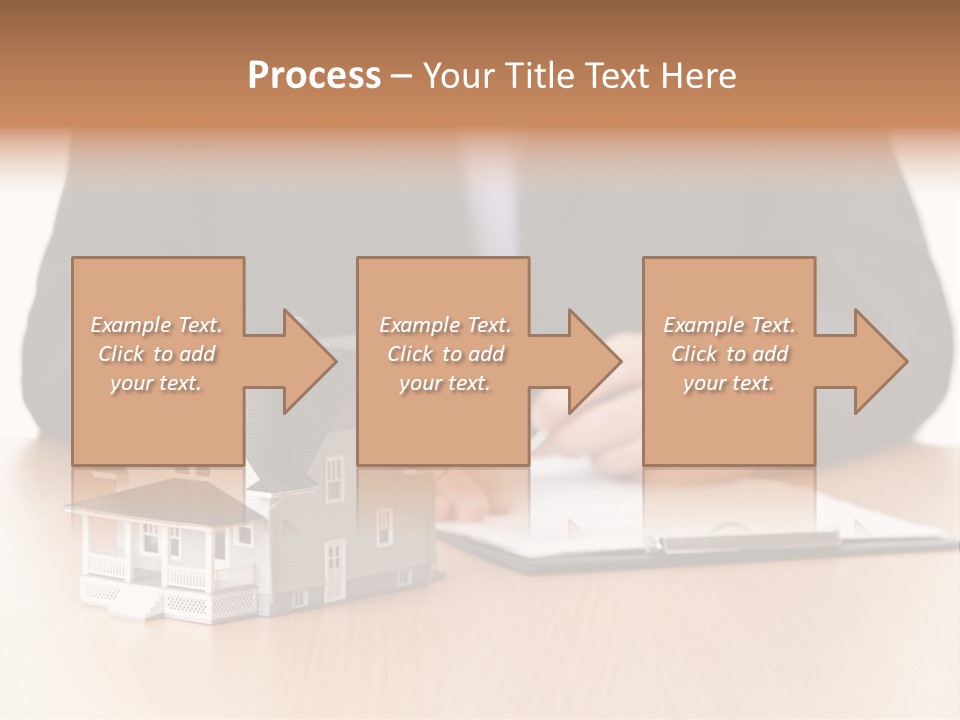 Wooden Credit Business Man PowerPoint Template