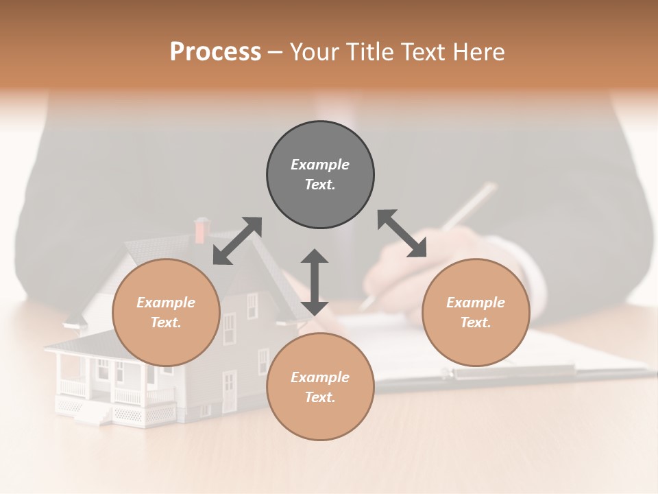 Wooden Credit Business Man PowerPoint Template