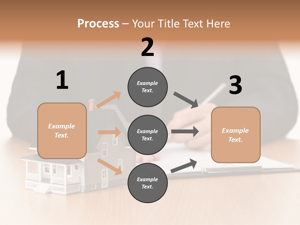 Wooden Credit Business Man PowerPoint Template