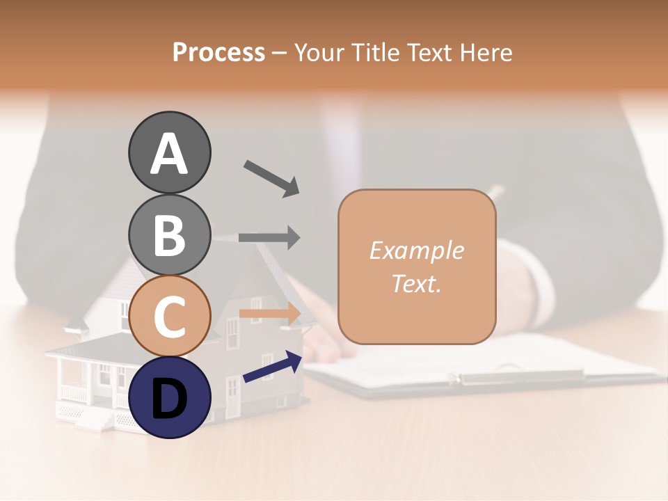 Wooden Credit Business Man PowerPoint Template
