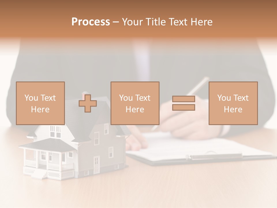 Wooden Credit Business Man PowerPoint Template