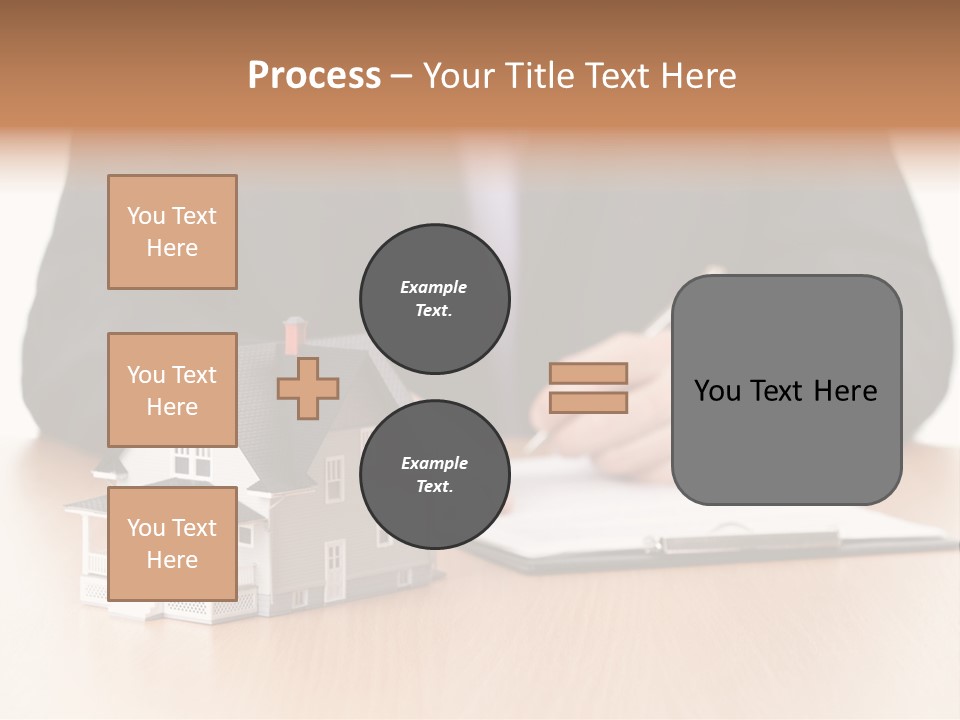 Wooden Credit Business Man PowerPoint Template