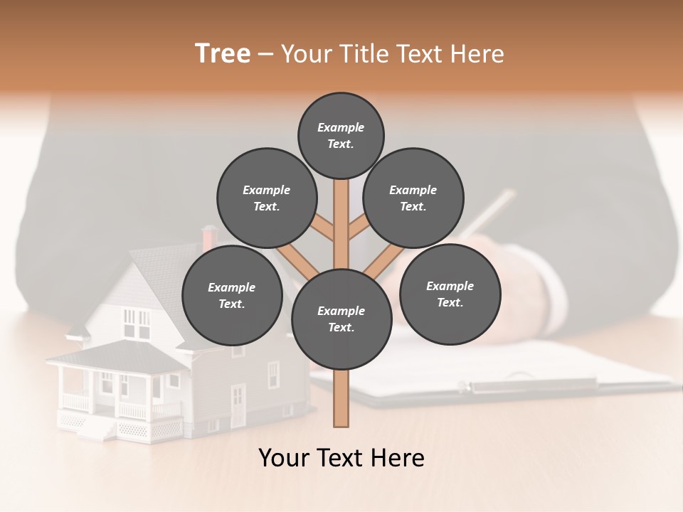 Wooden Credit Business Man PowerPoint Template