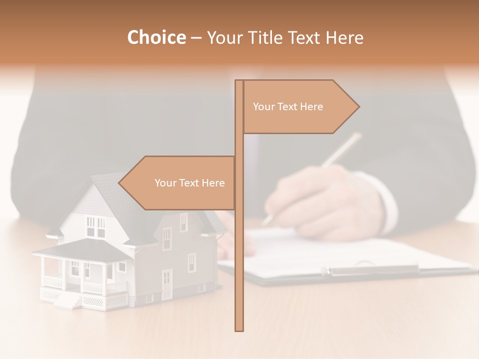 Wooden Credit Business Man PowerPoint Template