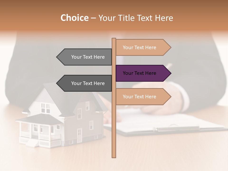 Wooden Credit Business Man PowerPoint Template