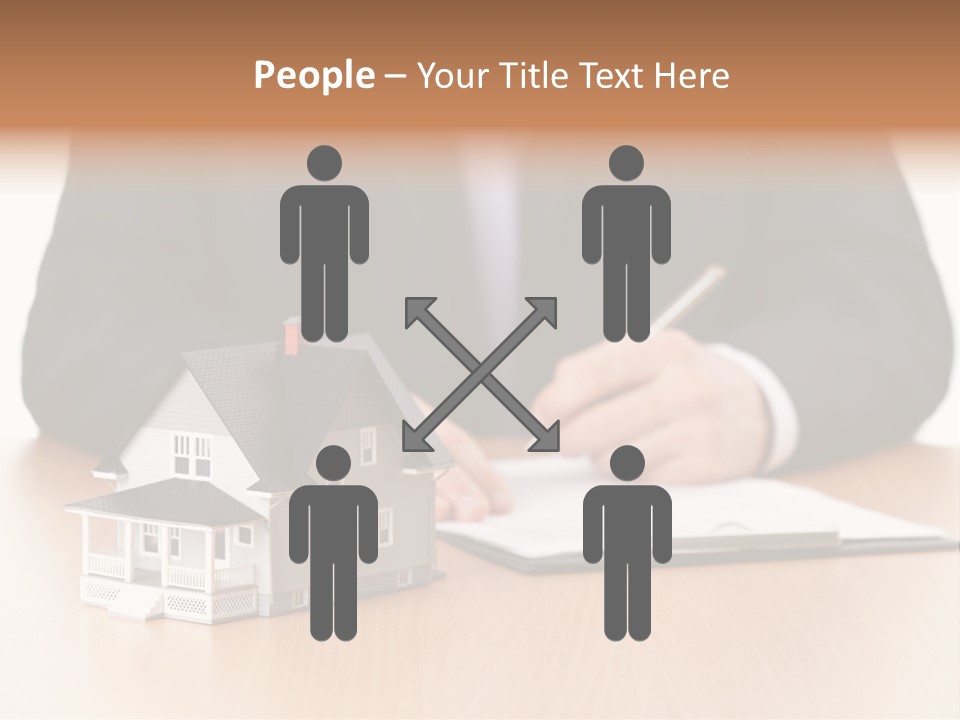 Wooden Credit Business Man PowerPoint Template