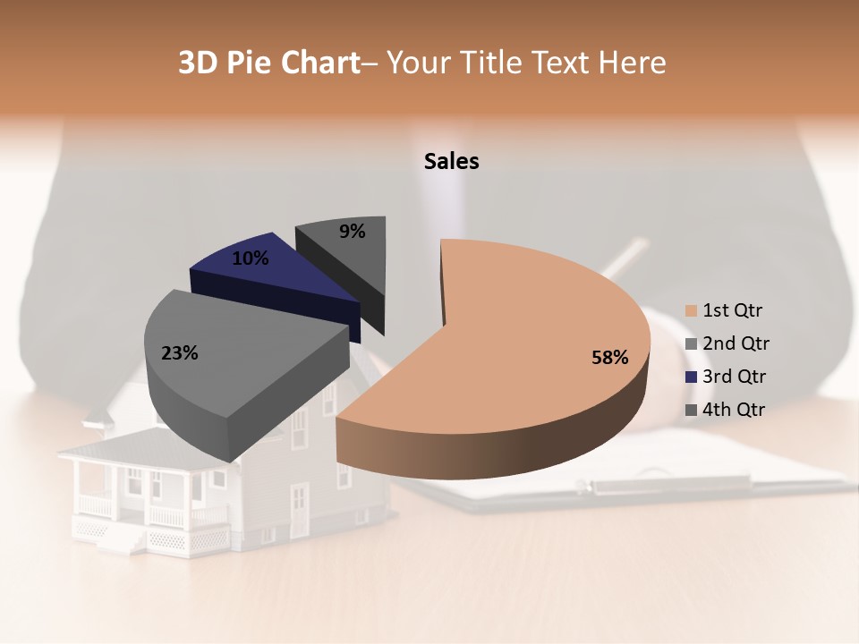 Wooden Credit Business Man PowerPoint Template