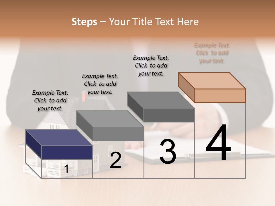Wooden Credit Business Man PowerPoint Template