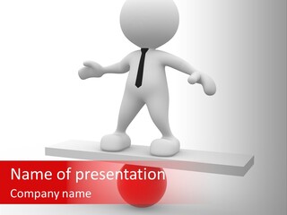 Balance Move Cartoon PowerPoint Template