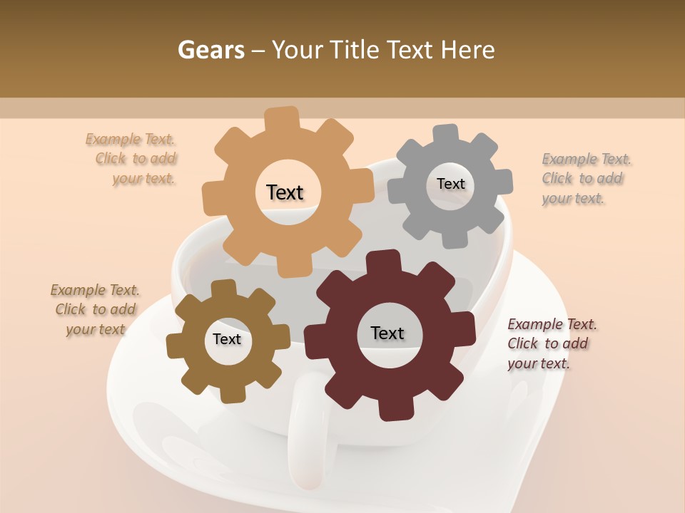 Full Saucer Tableware PowerPoint Template
