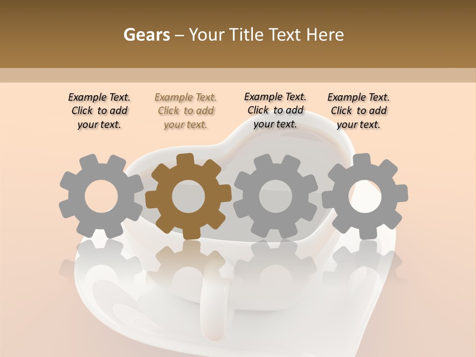 Full Saucer Tableware PowerPoint Template