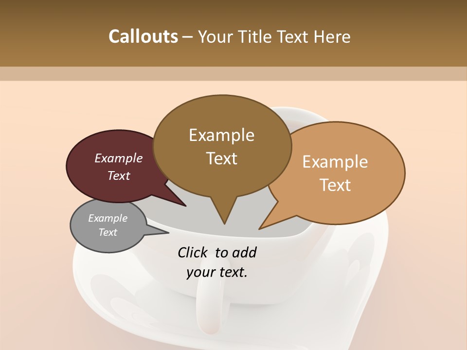 Full Saucer Tableware PowerPoint Template