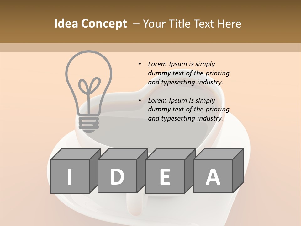 Full Saucer Tableware PowerPoint Template