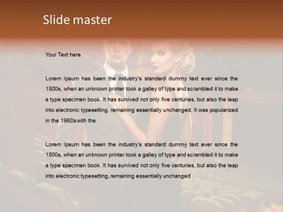 Couple Indoors Theatrical PowerPoint Template