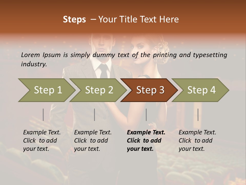 Couple Indoors Theatrical PowerPoint Template
