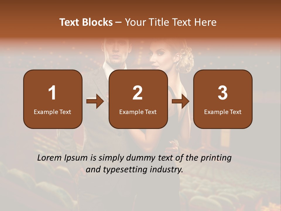 Couple Indoors Theatrical PowerPoint Template