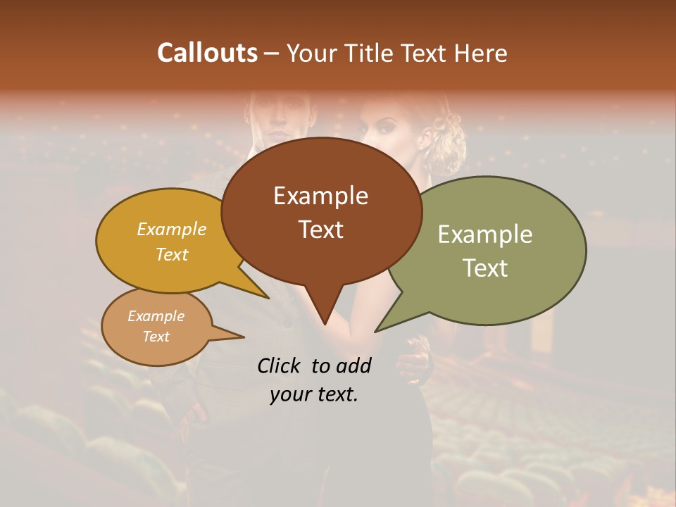 Couple Indoors Theatrical PowerPoint Template