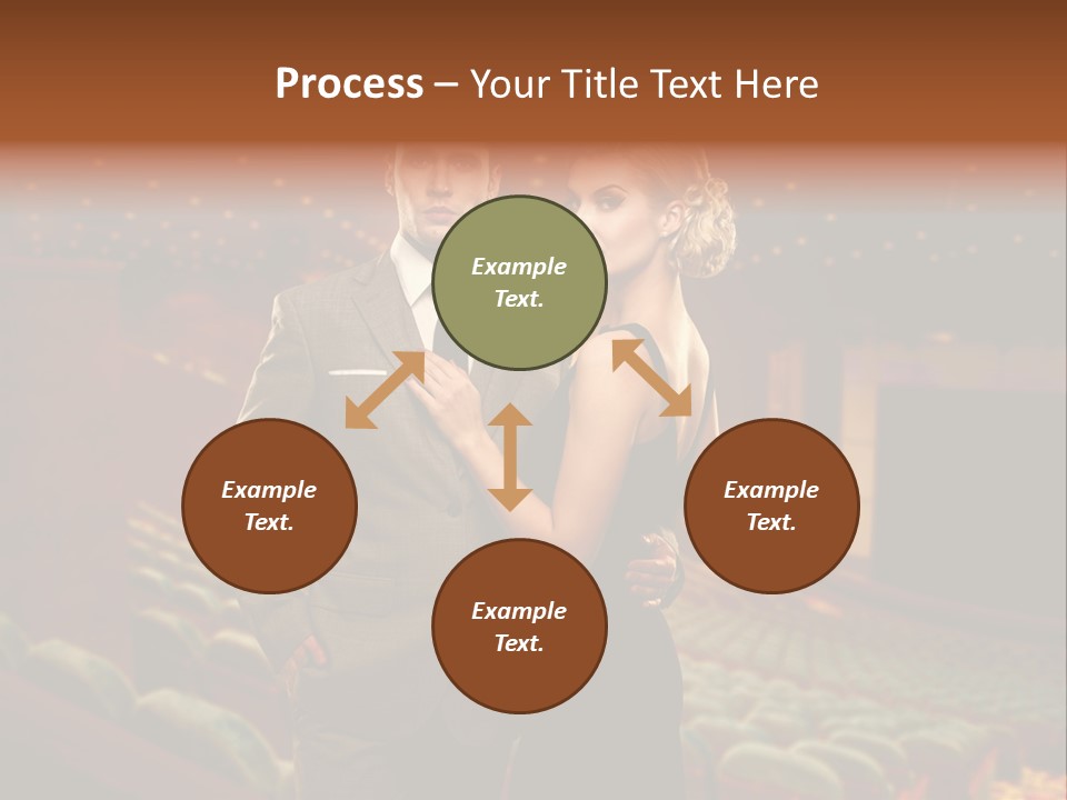 Couple Indoors Theatrical PowerPoint Template
