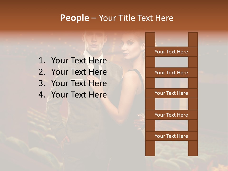 Couple Indoors Theatrical PowerPoint Template