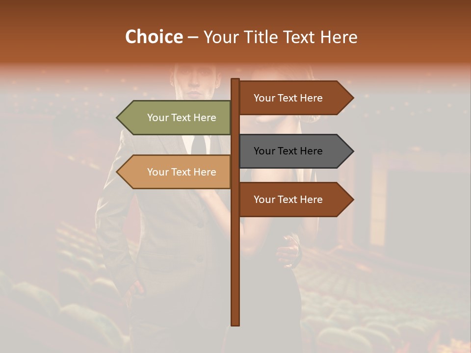Couple Indoors Theatrical PowerPoint Template