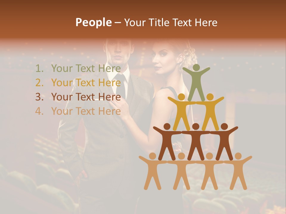 Couple Indoors Theatrical PowerPoint Template