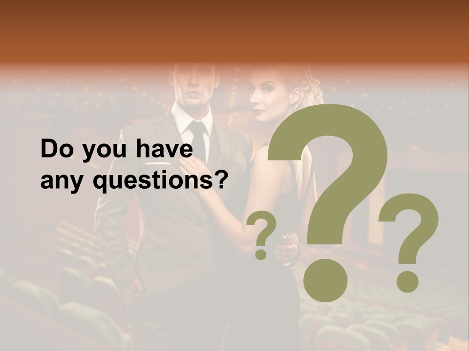 Couple Indoors Theatrical PowerPoint Template