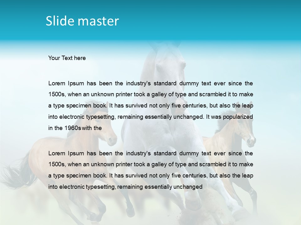 Sky Free Mustang PowerPoint Template