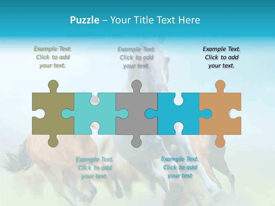 Sky Free Mustang PowerPoint Template