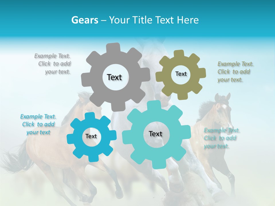 Sky Free Mustang PowerPoint Template