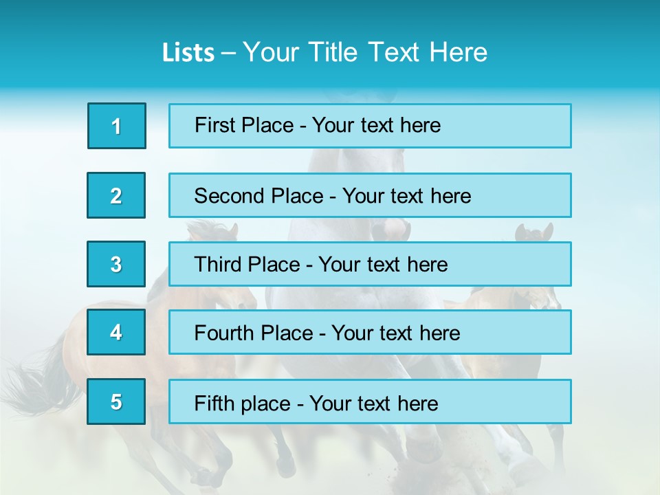 Sky Free Mustang PowerPoint Template