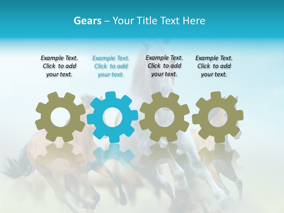 Sky Free Mustang PowerPoint Template