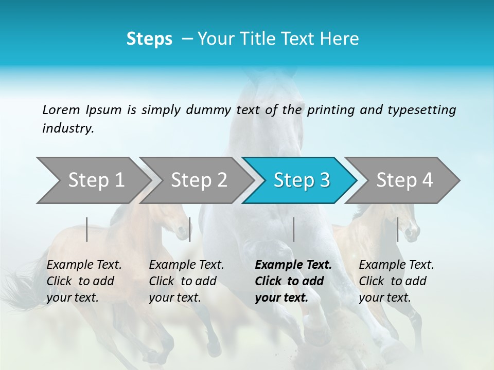 Sky Free Mustang PowerPoint Template
