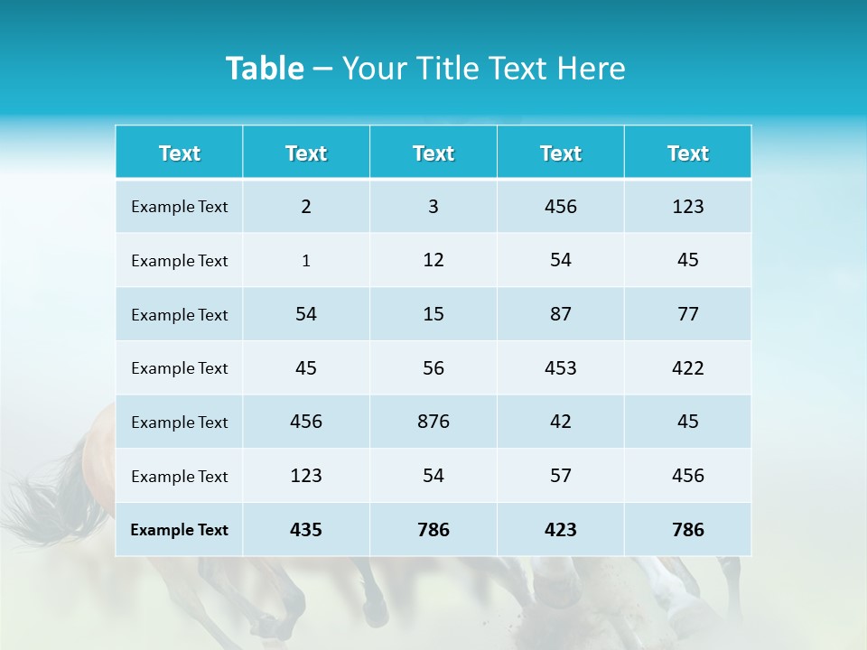 Sky Free Mustang PowerPoint Template