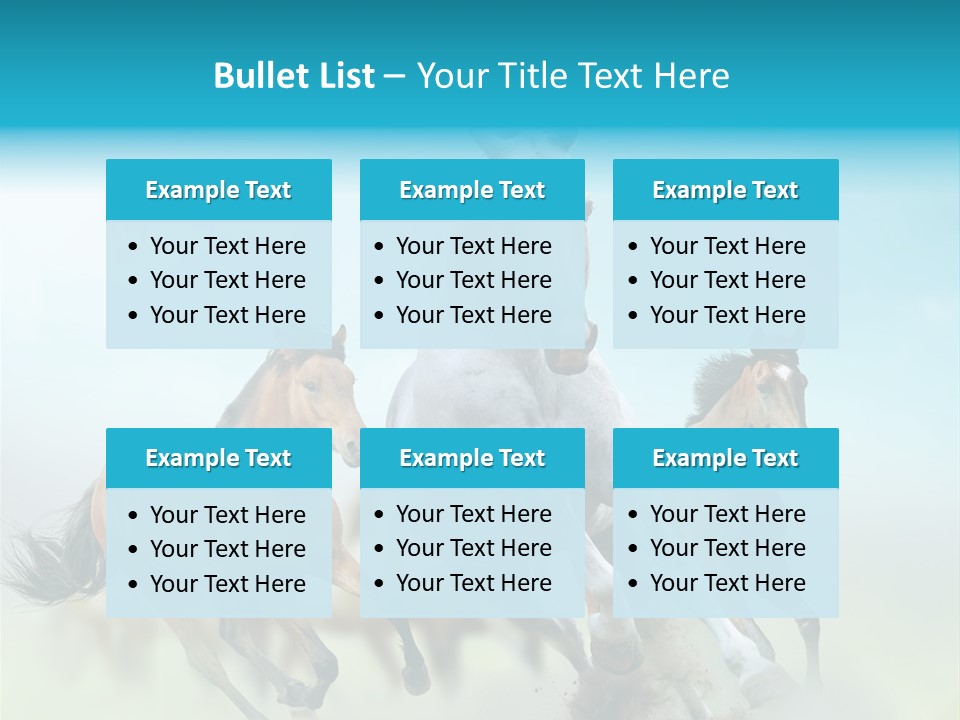 Sky Free Mustang PowerPoint Template