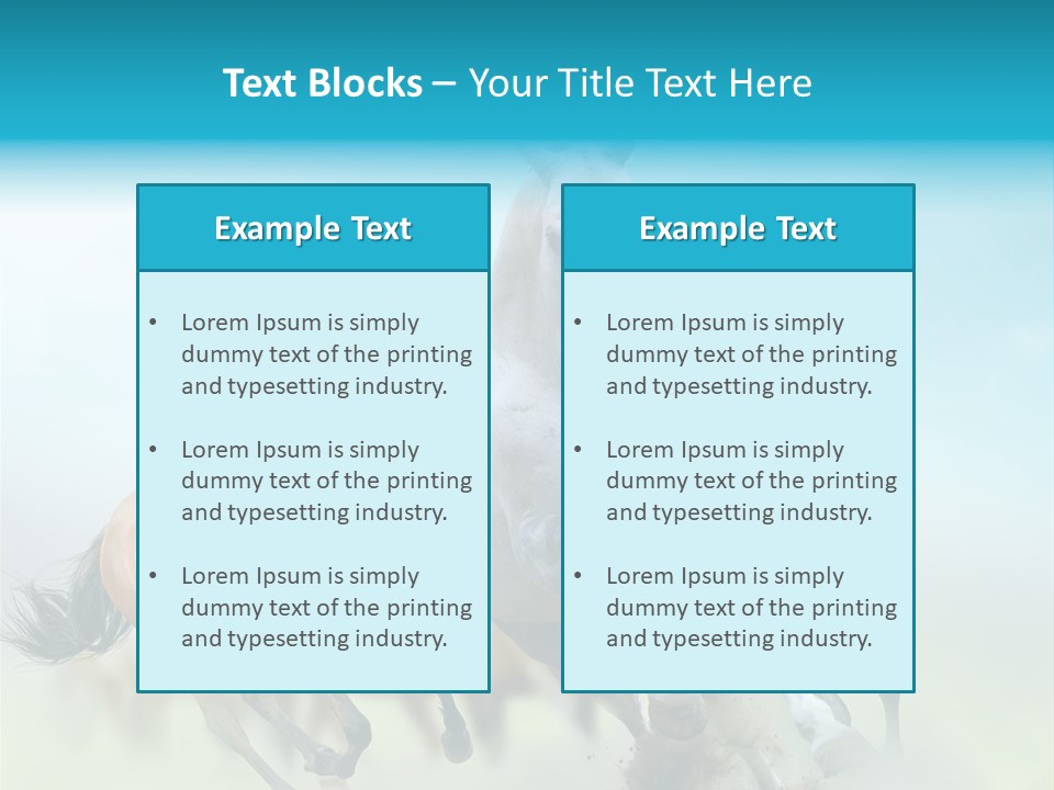 Sky Free Mustang PowerPoint Template