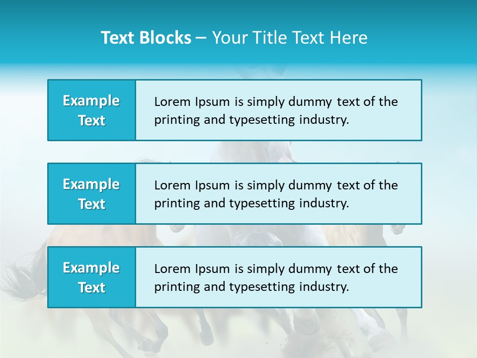 Sky Free Mustang PowerPoint Template