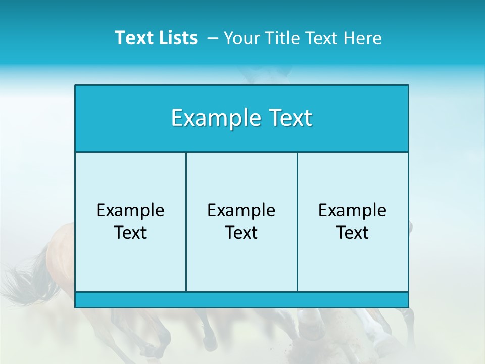 Sky Free Mustang PowerPoint Template